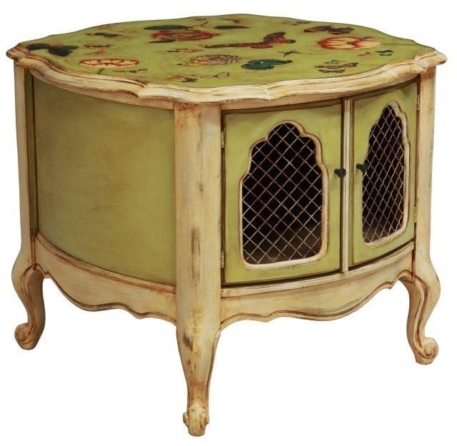 ITALIAN PAINTED & DECOUPAGE SIDE