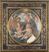ITALIAN PAINTED GILTWOOD FRAME