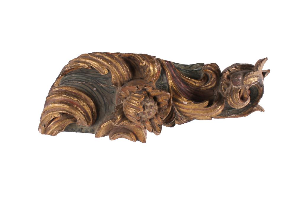 ITALIAN PAINTED & PARCEL GILT