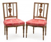 ITALIAN PAINTED, PARCEL GILT S