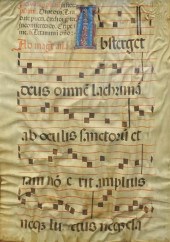 ITALIAN PAINTED PARCHMENT HYMN