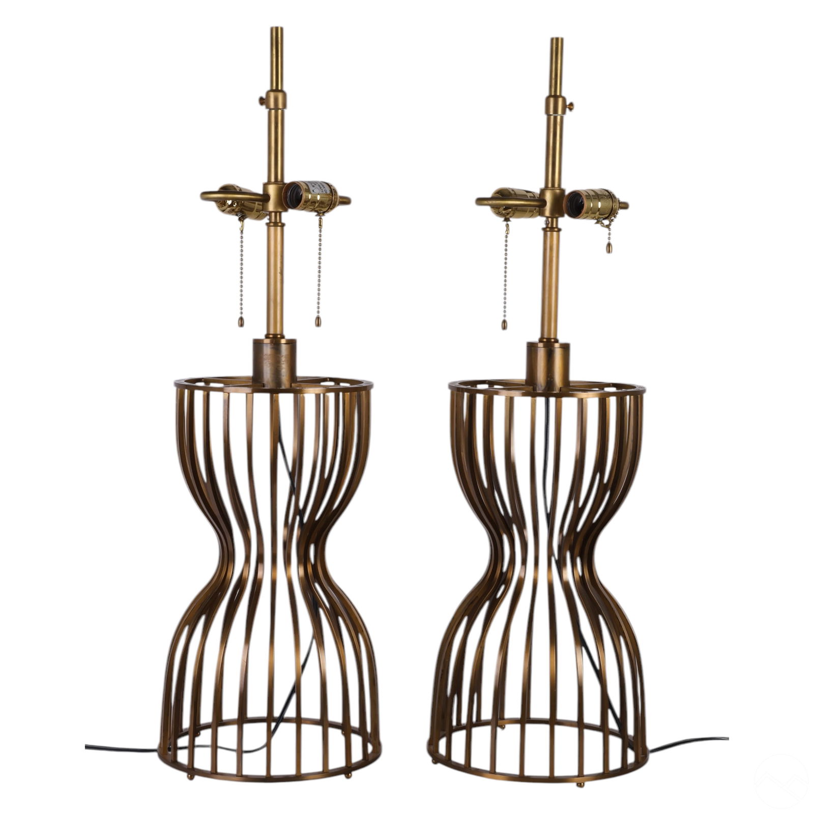 ITALIAN PAIR HOURGLASS CAGE FORM