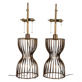 ITALIAN PAIR HOURGLASS CAGE FO