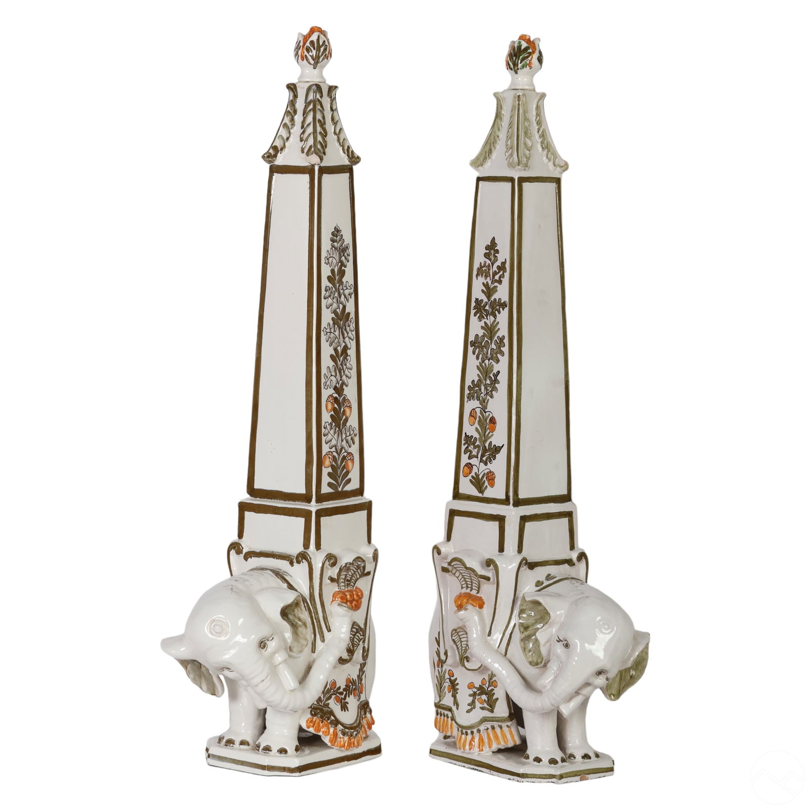 ITALIAN PAIR OF CERAMIC FIGURAL