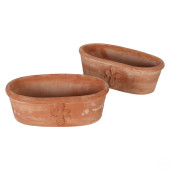ITALIAN PAIR TERRACOTTA FLEUR