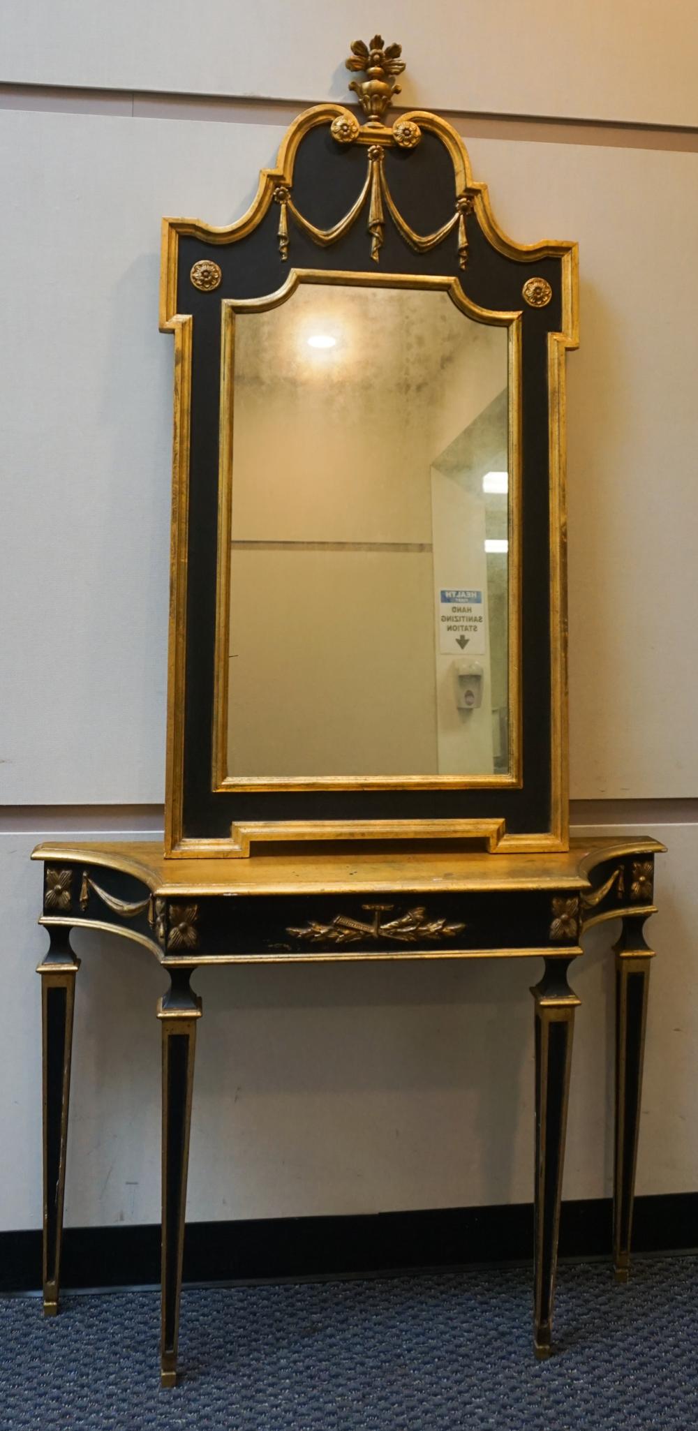 ITALIAN PARCEL GILT AND EBONIZED