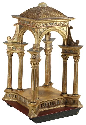 ITALIAN PARCEL-GILT ARCHITECTURAL