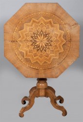ITALIAN PARQUETRY AND WALNUT T