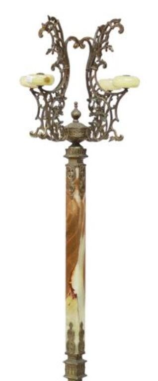 ITALIAN PATINATED METAL & ONYX