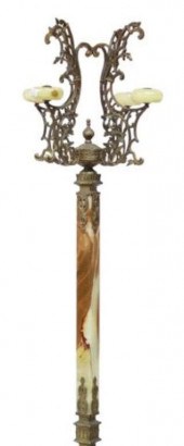 ITALIAN PATINATED METAL & ONYX