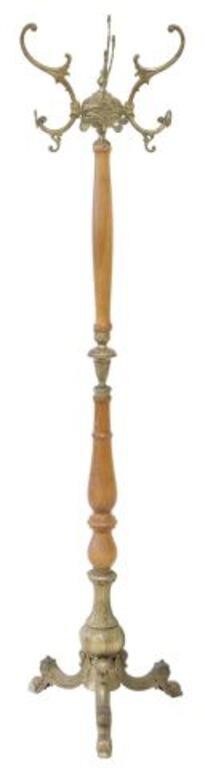 ITALIAN PATINATED METAL & WALNUT