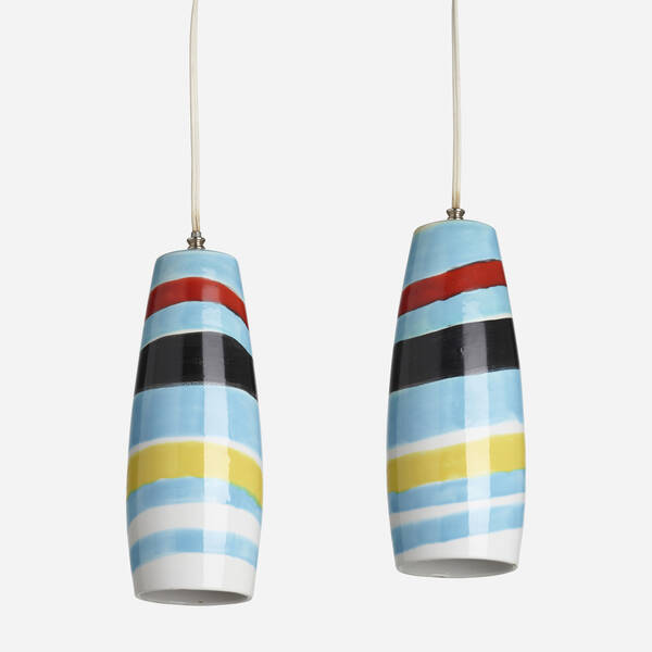 Italian. Pendant lamps, pair. c.
