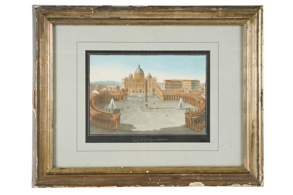 ITALIAN PIAZZAgouache on paper,