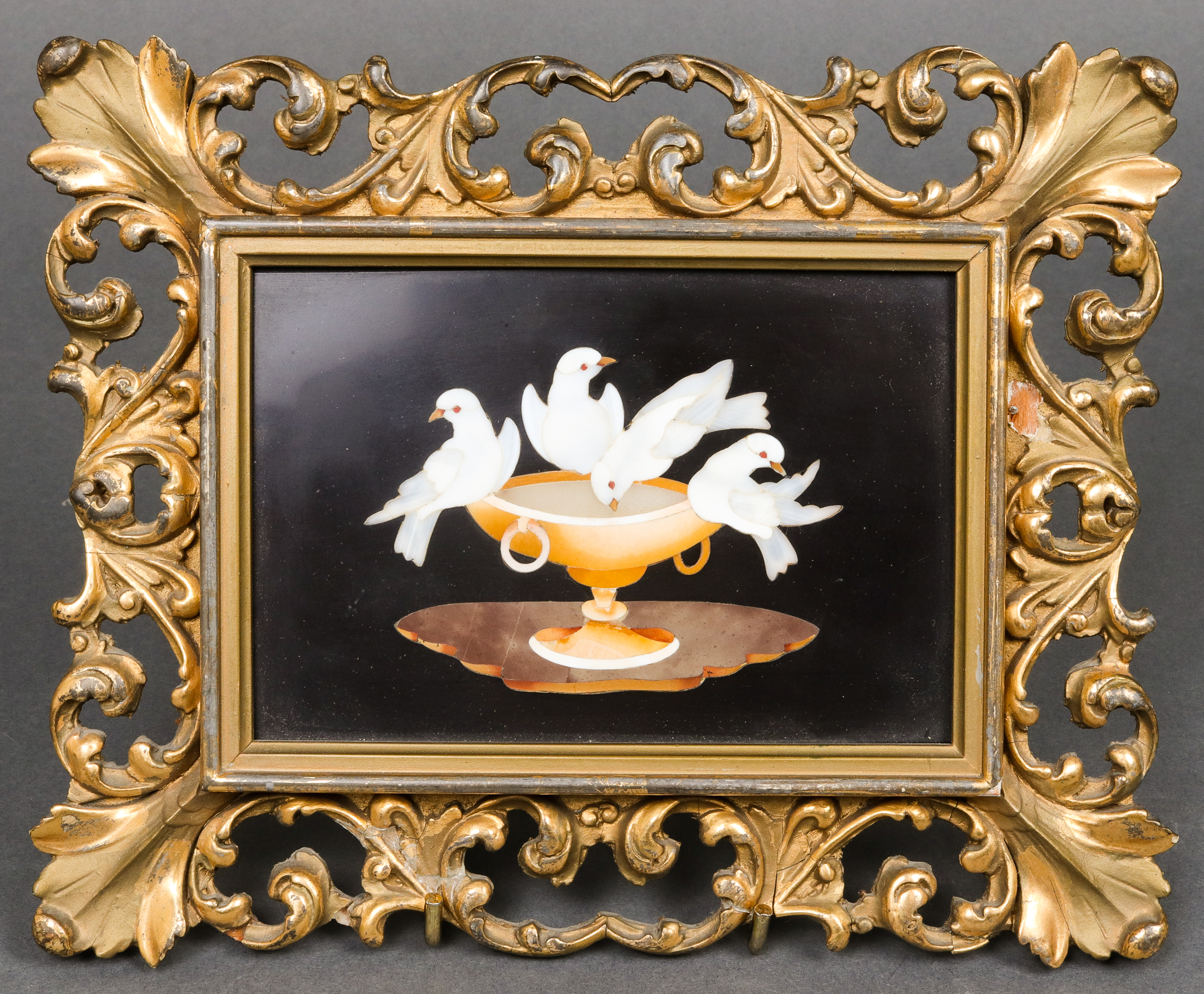 ITALIAN PIETRA DURA "FOUR BIRDS"