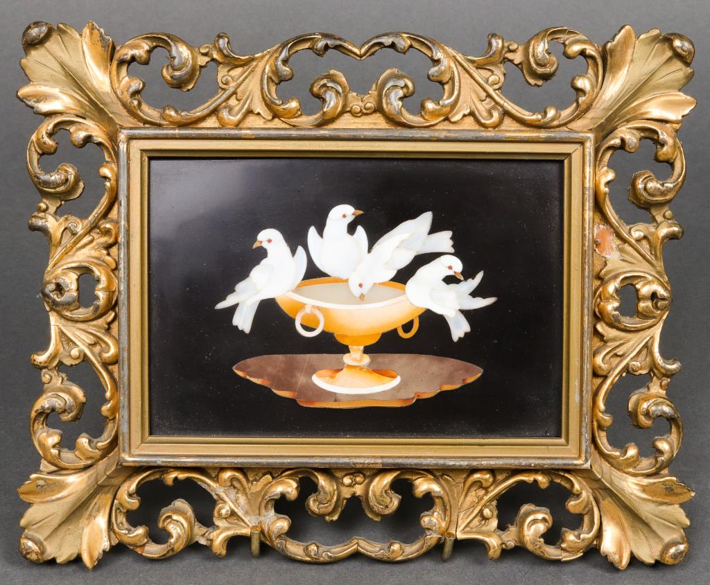 ITALIAN PIETRA DURA "FOUR BIRDS"