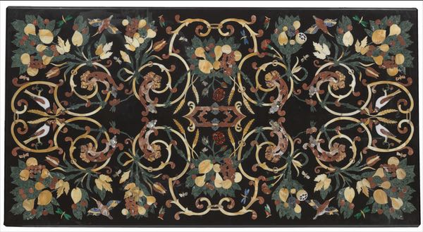 ITALIAN PIETRA DURA MARBLE INTARSIA