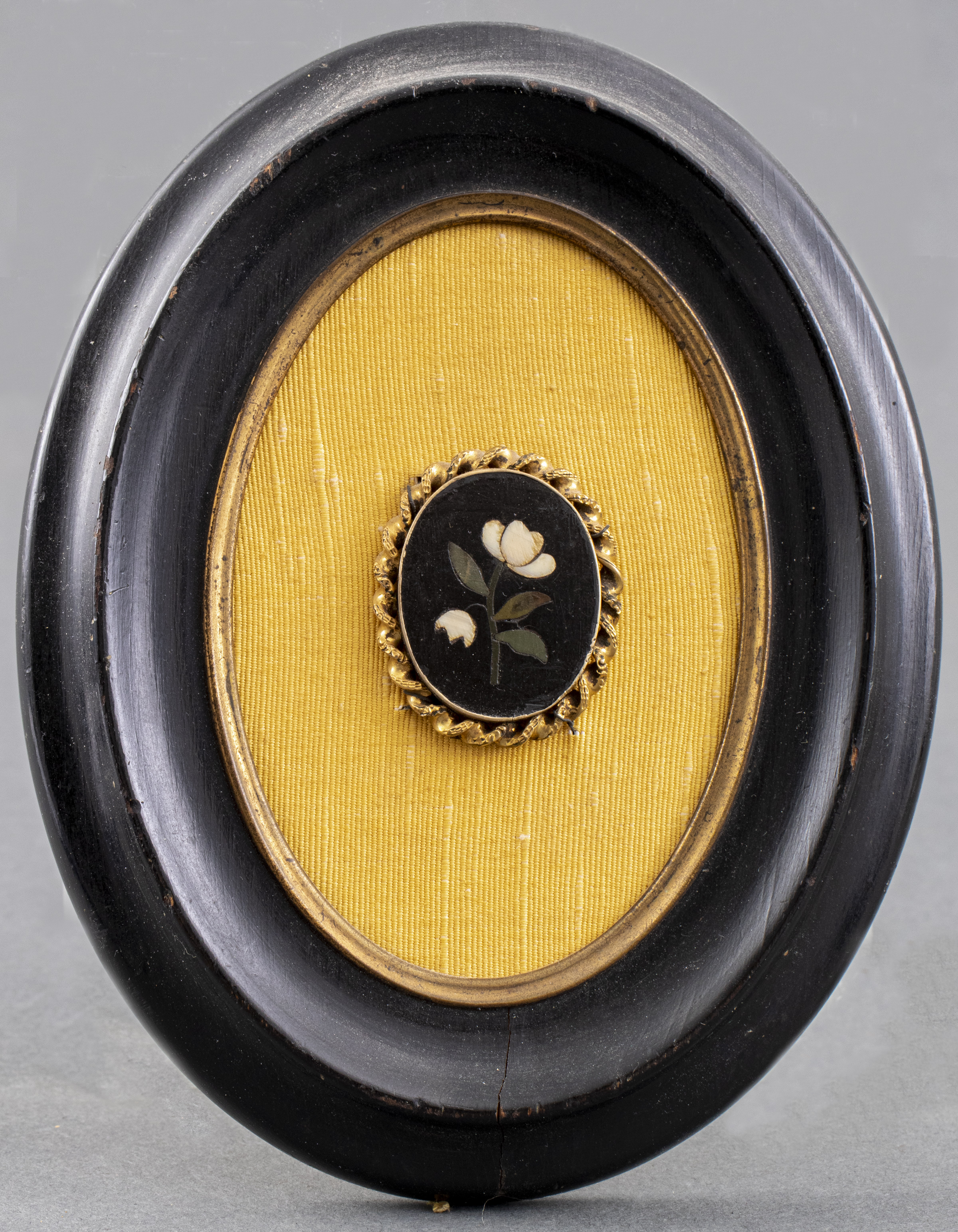 ITALIAN PIETRA DURA OVAL PLAQUE