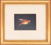 ITALIAN PIETRA DURA PARROT ON