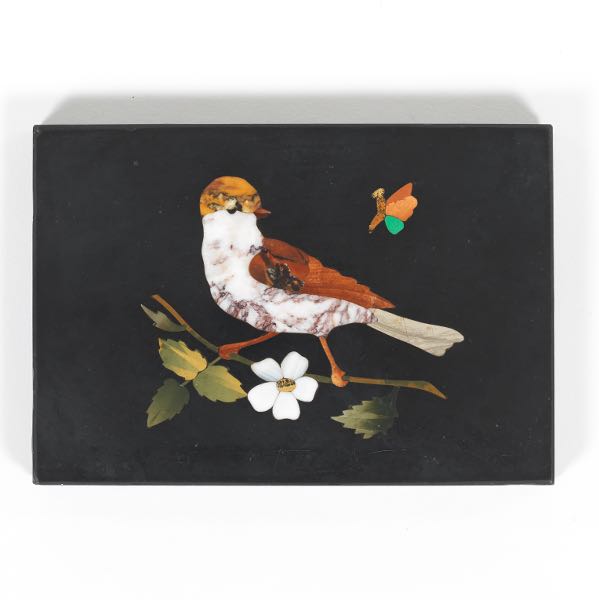 ITALIAN PIETRA DURA PLAQUE OF A