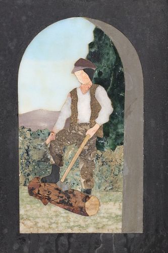 ITALIAN PIETRA DURA PLAQUE