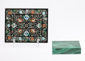 ITALIAN PIETRA DURA PLATE AND