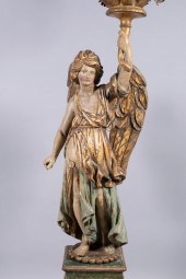 ITALIAN POLYCHROME AND GILTWOO