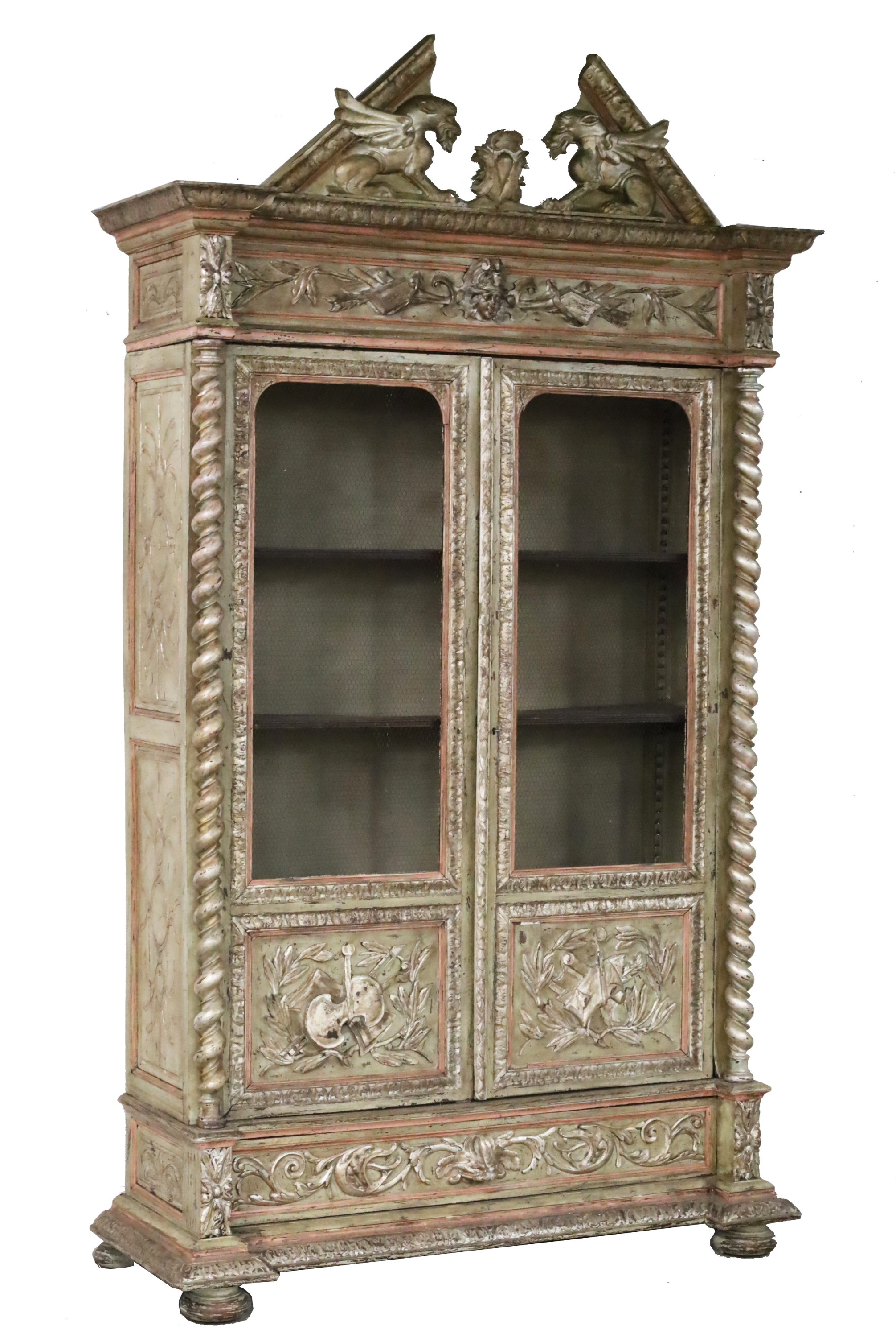 ITALIAN POLYCHROME GILT AND