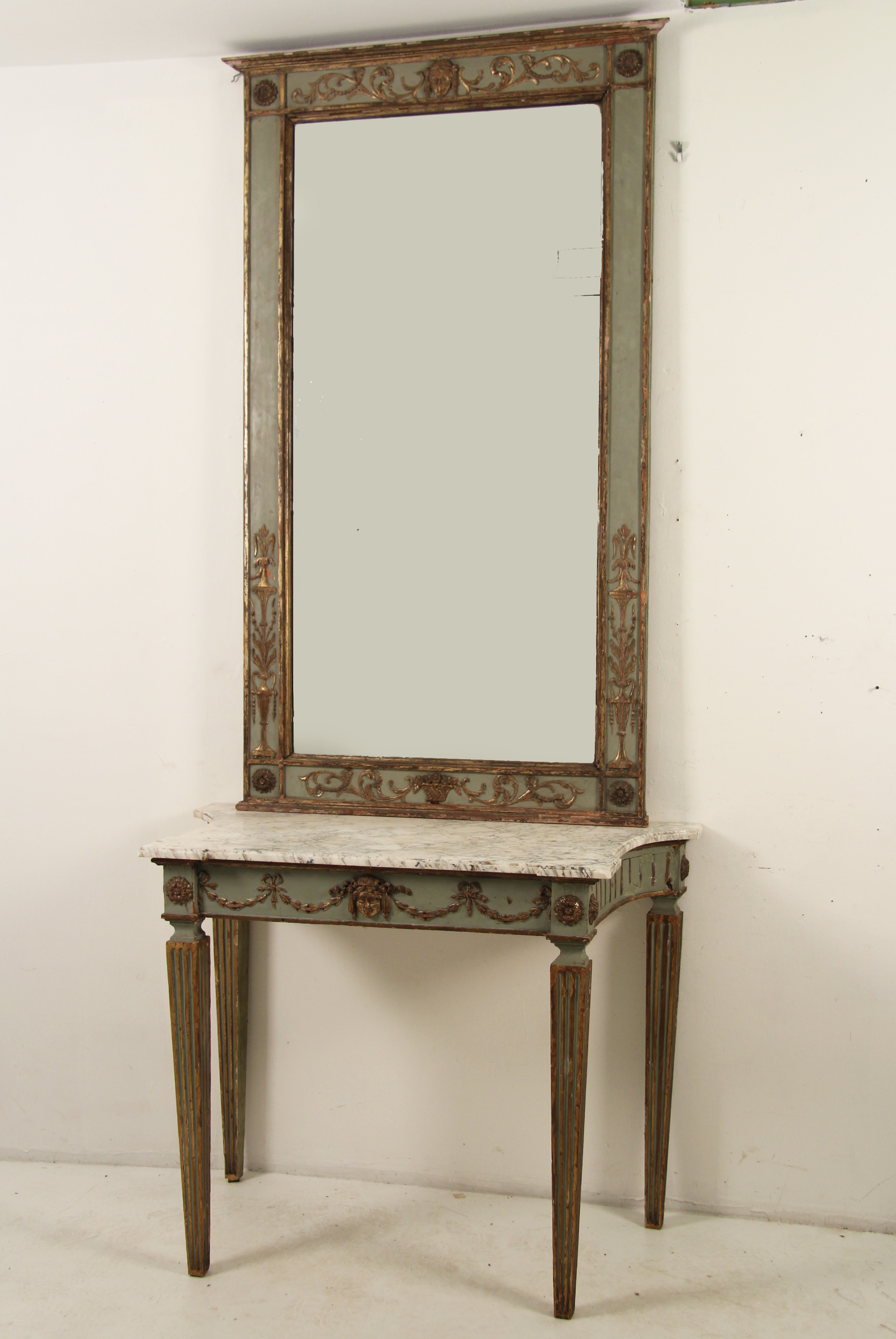 ITALIAN POLYCHROME GILTWOOD CONSOLE