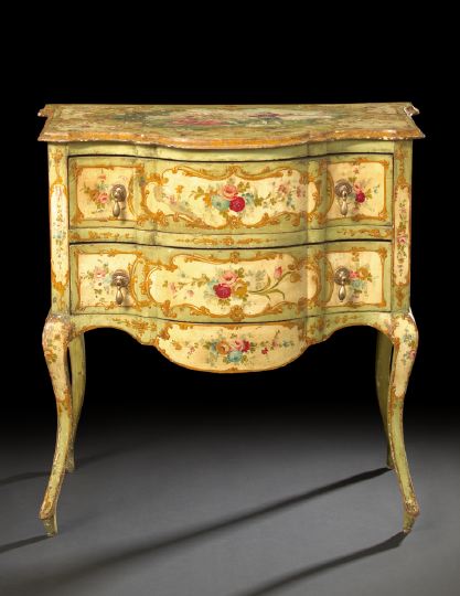 Italian Polychromed and Parcel-Gilt