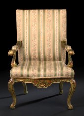 Italian Polychromed Fauteuil,