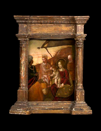 Italian Polychromed Panel of "The