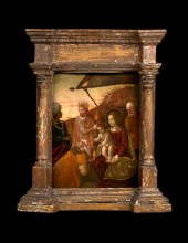 Italian Polychromed Panel of "