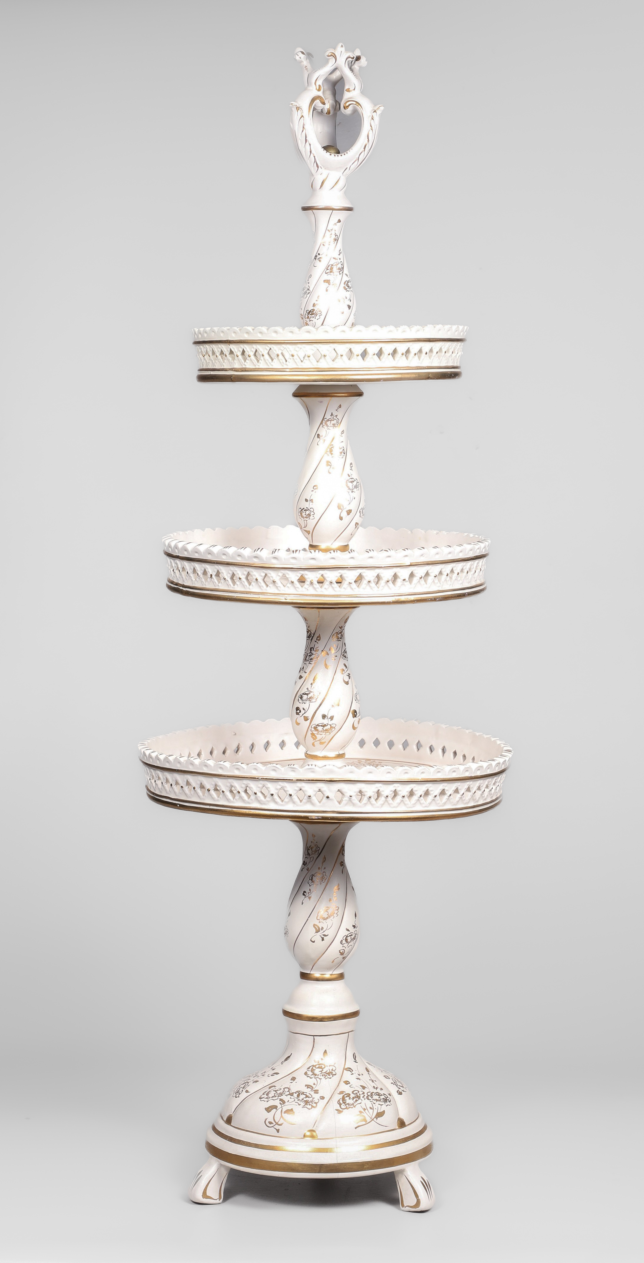 Italian Porcelain 3-Tier Dessert