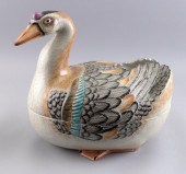 ITALIAN PORCELAIN GOOSE-FORM C