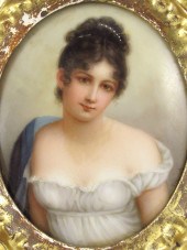 ITALIAN PORCELAIN PORTRAIT PLA