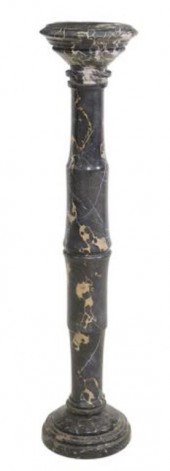 ITALIAN PORTORO MARBLE PEDESTA