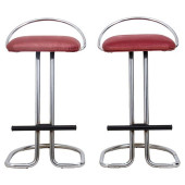 ITALIAN POST-MODERN CHROME BAR