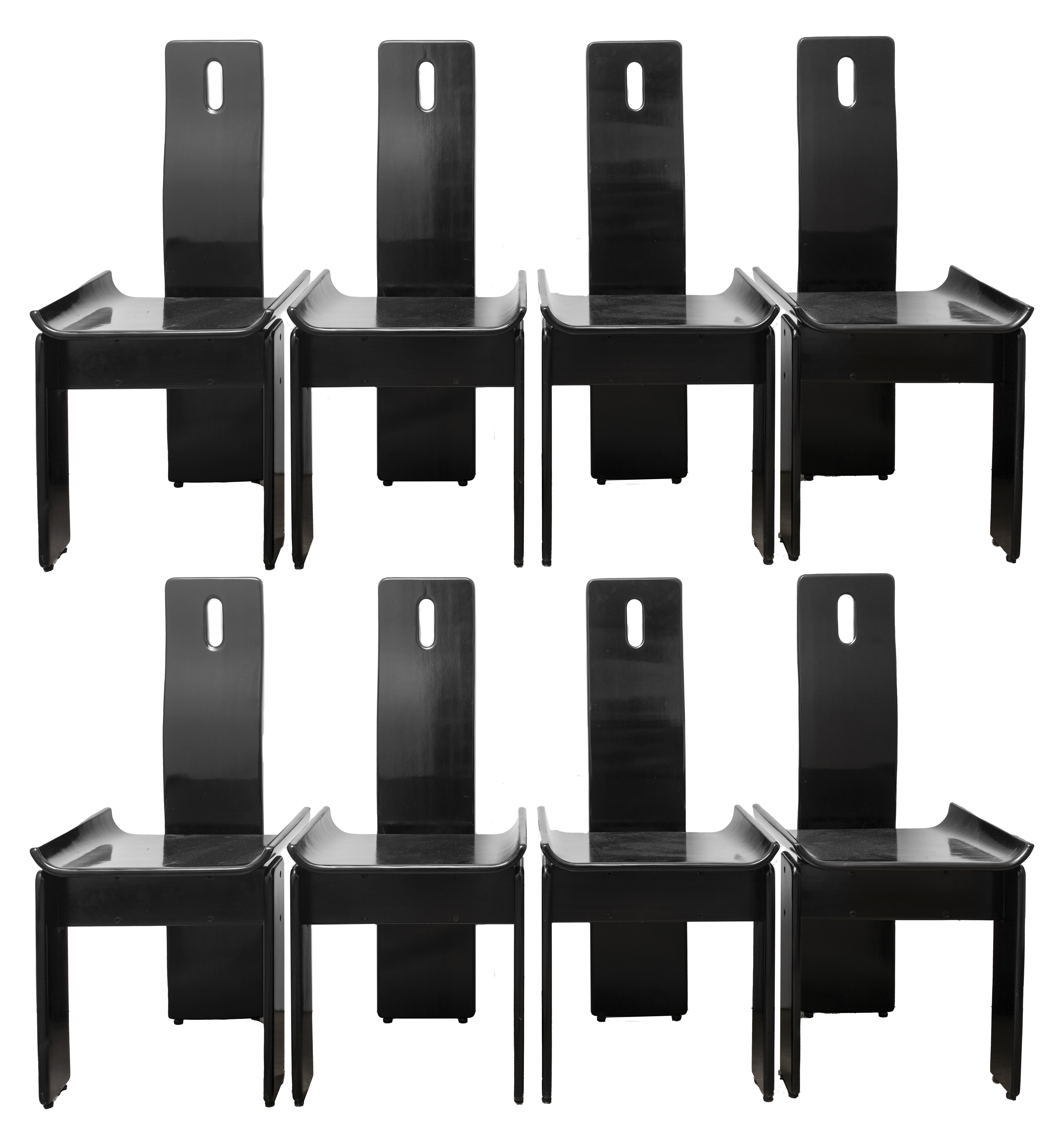 ITALIAN POSTMODERN DINING CHAIRS, 8