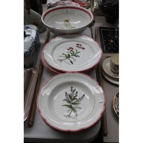 Italian pottery Botantical bowl and