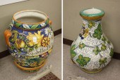 ITALIAN POTTERY FLOOR URN AND