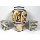 Italian Pottery Floor Vase and