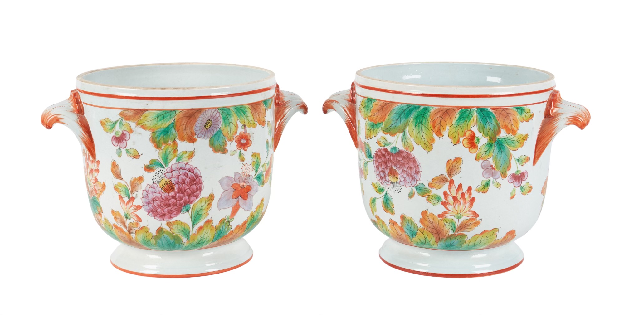 Italian pottery floral painted