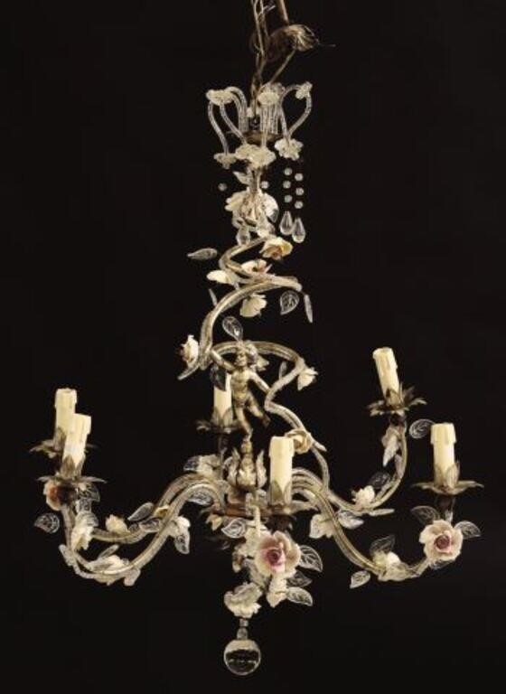 ITALIAN PUTTI GLASS & PORCELAIN