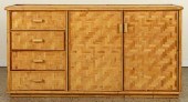 ITALIAN RATTAN CABINET CURVED
