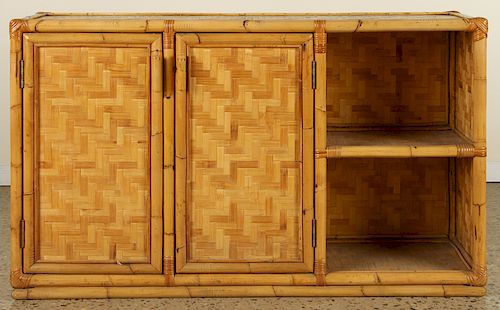 ITALIAN RATTAN CABINET TWO DOORS