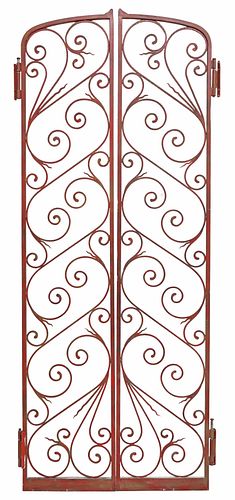 ITALIAN RED PAINTED WROUGHT IRON