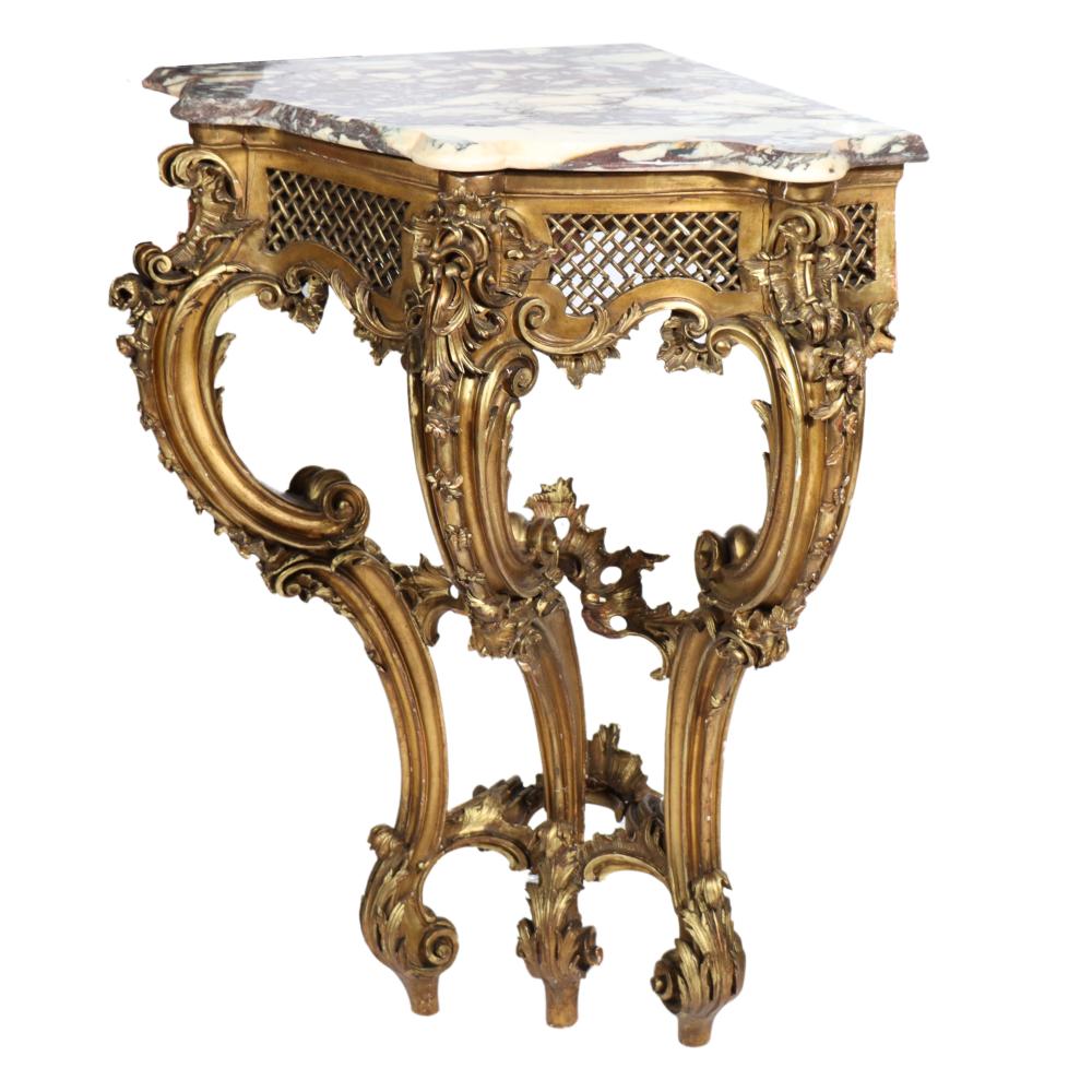 ITALIAN ROCOCO REVIVAL GILT WOOD