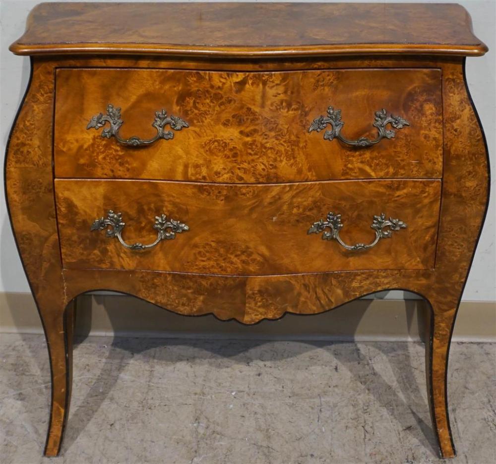 ITALIAN ROCOCO STYLE BURLWOOD BOMBE