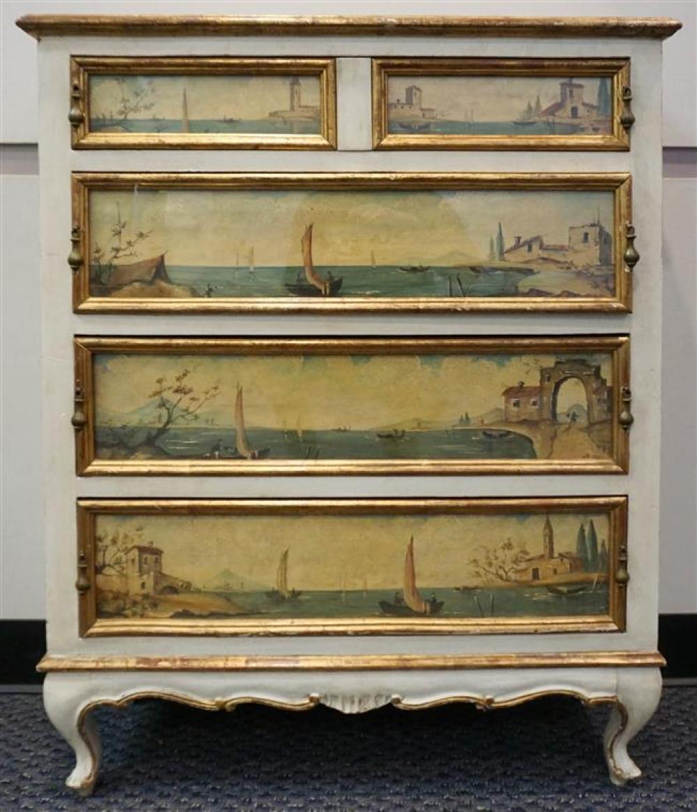 ITALIAN ROCOCO STYLE GILT DECORATED