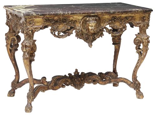 ITALIAN ROCOCO STYLE MARBLE-TOP